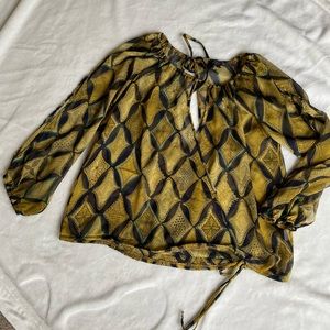 Beautiful sheer open front, open back top